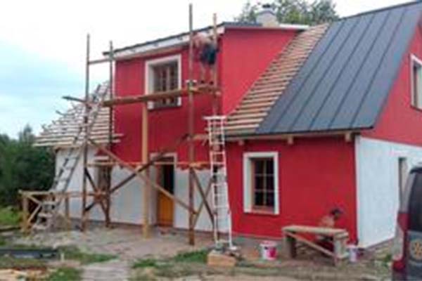 La maison Les Petits frênes pendant les travaux