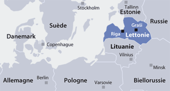 Carte de l'Europe du nord
